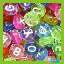 top quality food grade 4*7mm silicone beads acrylic alphabet letter beads